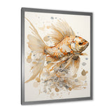 Golden Fish Elegance - Fish Canvas Wall Art