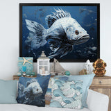 Fish In The Deep Blue
 II - Animals Canvas Wall Art