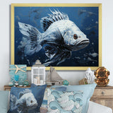 Fish In The Deep Blue
 II - Animals Canvas Wall Art