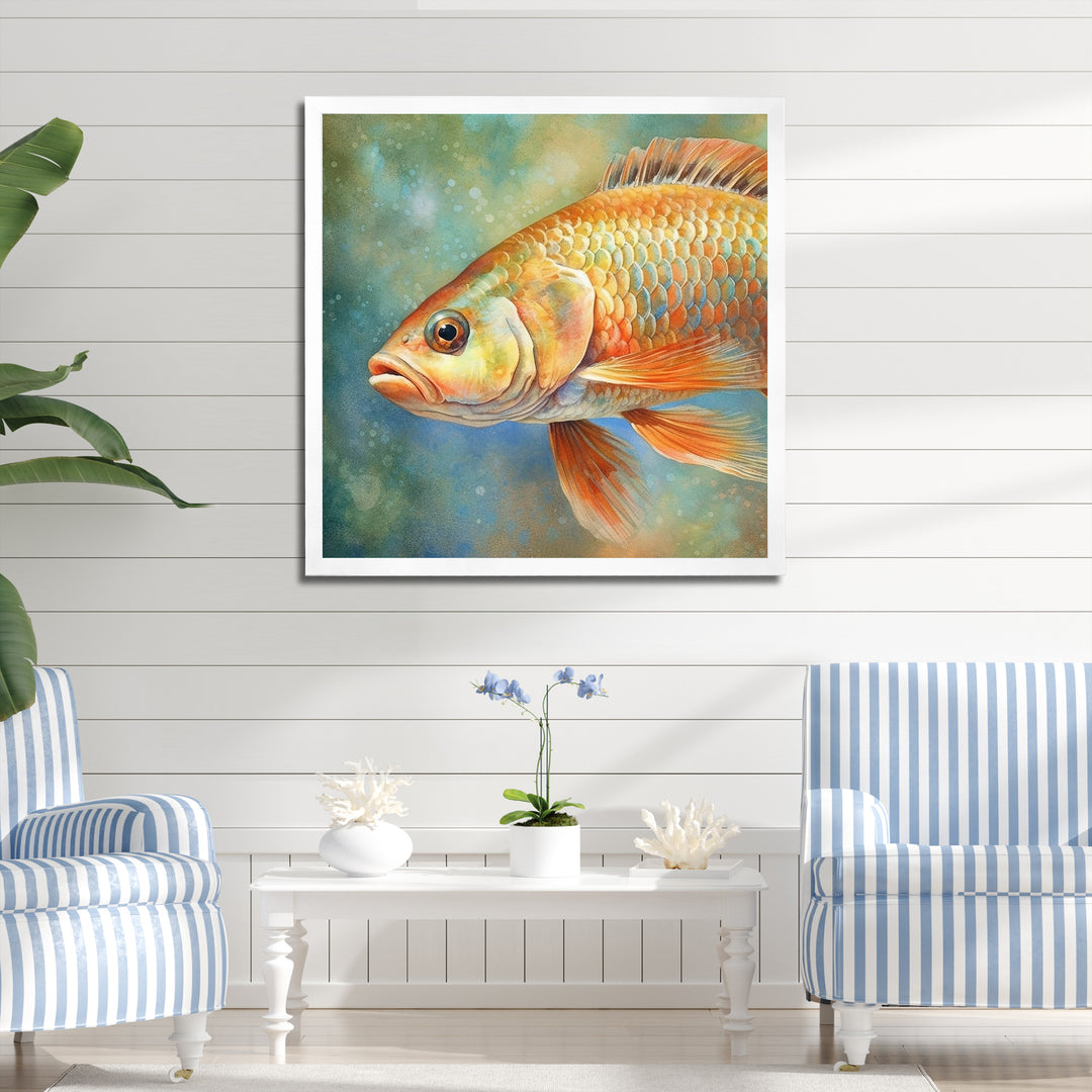 Underwater Fish Fantasy - Orange Fish Wall Art