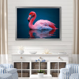 Pink Flamingo Lake Serenity - Flamingo Home Decor Art