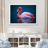 Pink Flamingo Lake Serenity - Flamingo Home Decor Art