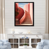 Modern Architectural Stairway Grace - Flamingo Wall Decor