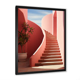Modern Architectural Stairway Grace - Flamingo Wall Decor