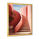Modern Architectural Stairway Grace - Flamingo Wall Decor