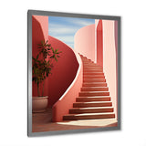 Modern Architectural Stairway Grace - Flamingo Wall Decor