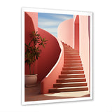 Modern Architectural Stairway Grace - Flamingo Wall Decor