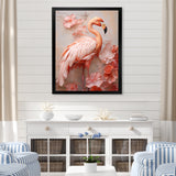 Pink Flamingo Paradise - Beige Flamingo Wall Art
