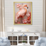 Pink Flamingo Paradise - Beige Flamingo Wall Art