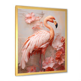 Pink Flamingo Paradise - Beige Flamingo Wall Art