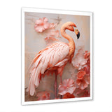 Pink Flamingo Paradise - Beige Flamingo Wall Art