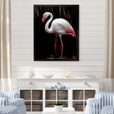 White Flamingo Paradise - Pink Flamingo Wall Art