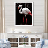 White Flamingo Paradise - Pink Flamingo Wall Art