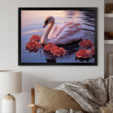 Majestic Pink Flamingo Waters - Flamingo Living Room Wall Art