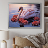 Majestic Pink Flamingo Waters - Flamingo Living Room Wall Art