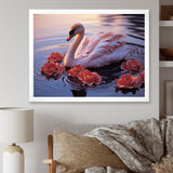 Majestic Pink Flamingo Waters - Flamingo Living Room Wall Art