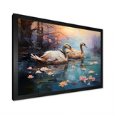 White Flamingo Twilight - Flamingo Canvas Wall Art