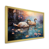 White Flamingo Twilight - Flamingo Canvas Wall Art