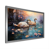 White Flamingo Twilight - Flamingo Canvas Wall Art