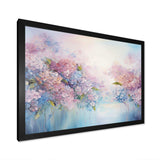 Blue And Pink Hydrangea Solitude In Nature - Floral Canvas Wall Art