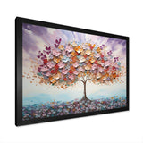 Multicolor Famous Tree Of Love - Floral Canvas Wall Art