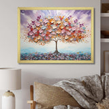 Multicolor Famous Tree Of Love - Floral Canvas Wall Art