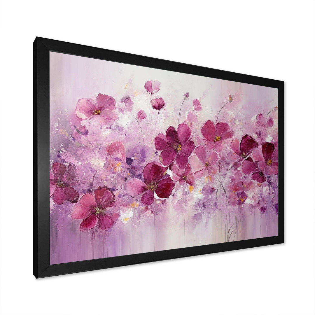 Fuschia Country Charm Flowers II - Floral Canvas Wall Art