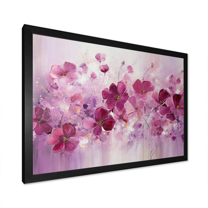 Fuschia Country Charm Flowers II - Floral Canvas Wall Art