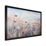 Minimal Purple Herbs Country Charm - Floral Canvas Wall Art