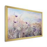 Minimal Purple Herbs Country Charm - Floral Canvas Wall Art