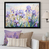 Purple Irises Country Charm - Floral Canvas Wall Art