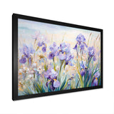 Purple Irises Country Charm - Floral Canvas Wall Art