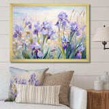 Purple Irises Country Charm - Floral Canvas Wall Art