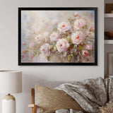 Pink Roses Farmhouse Charm - Floral Canvas Wall Art