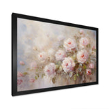 Pink Roses Farmhouse Charm - Floral Canvas Wall Art