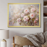 Pink Roses Farmhouse Charm - Floral Canvas Wall Art