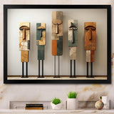 African Traditional Spirit Totems - Spiritual Canvas Wall Art