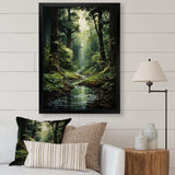 River Into Enchanted Woods I - Landscapes Canvas Wall Art