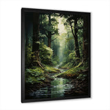 River Into Enchanted Woods I - Landscapes Canvas Wall Art