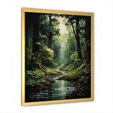 River Into Enchanted Woods I - Landscapes Canvas Wall Art