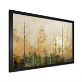 Minimalism Beige And Gold Forest I - Landscapes Canvas Wall Art