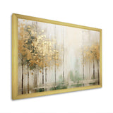 Minimalism Beige And Gold Forest II - Landscapes Canvas Wall Art