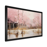 Minimalism Pink And Gold Forest I - Landscapes Canvas Wall Art