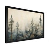 Minimalism Winter Pine Forest - Landscapes Canvas Wall Art