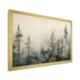 Minimalism Winter Pine Forest - Landscapes Canvas Wall Art