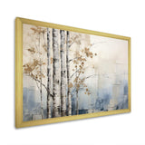 Blue And White Forest Winter Harmony - Landscapes Canvas Wall Art