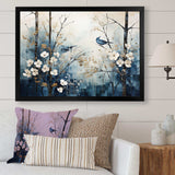 Blue And White Forest Winter Harmony I - Landscapes Canvas Wall Art