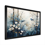 Blue And White Forest Winter Harmony I - Landscapes Canvas Wall Art