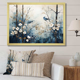 Blue And White Forest Winter Harmony I - Landscapes Canvas Wall Art