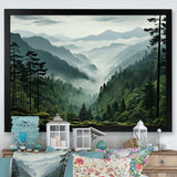 Mystic Wilderness Pine Forest In Canada III - Landscapes Canvas Wall Art